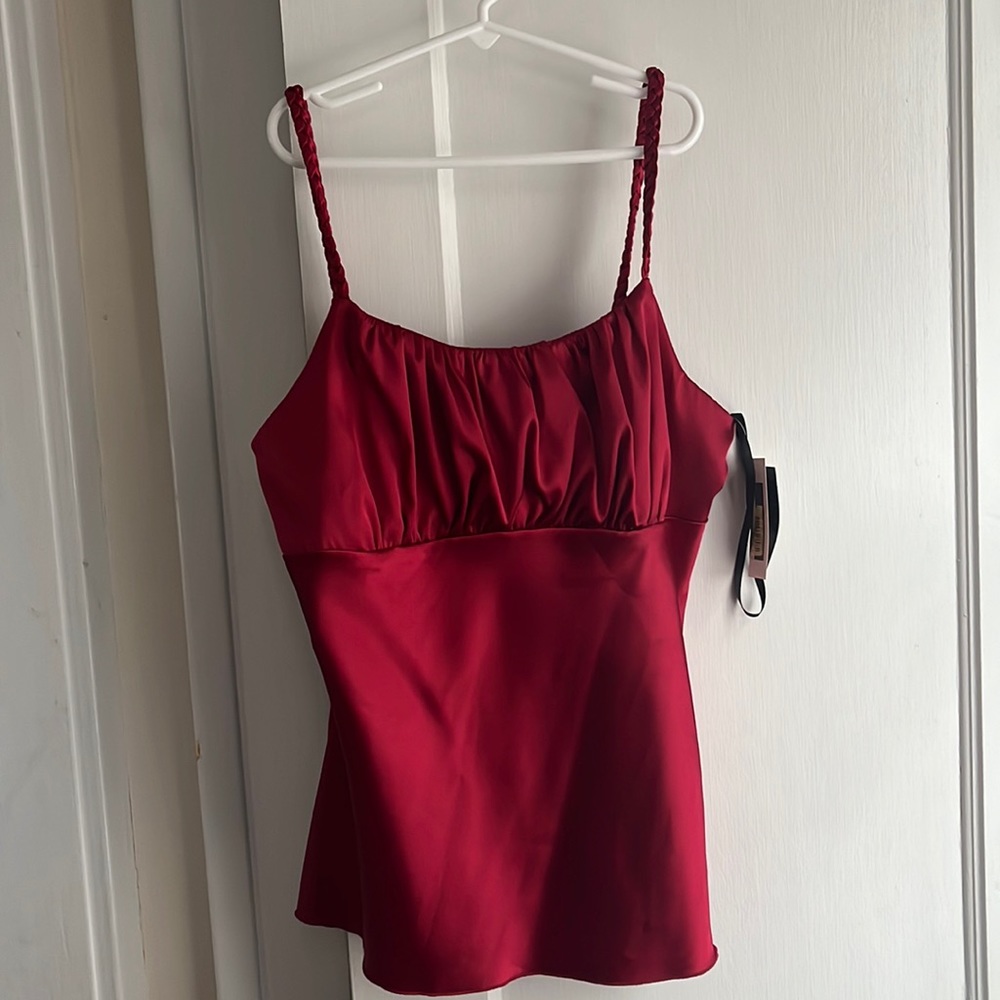 Red silk women’s top